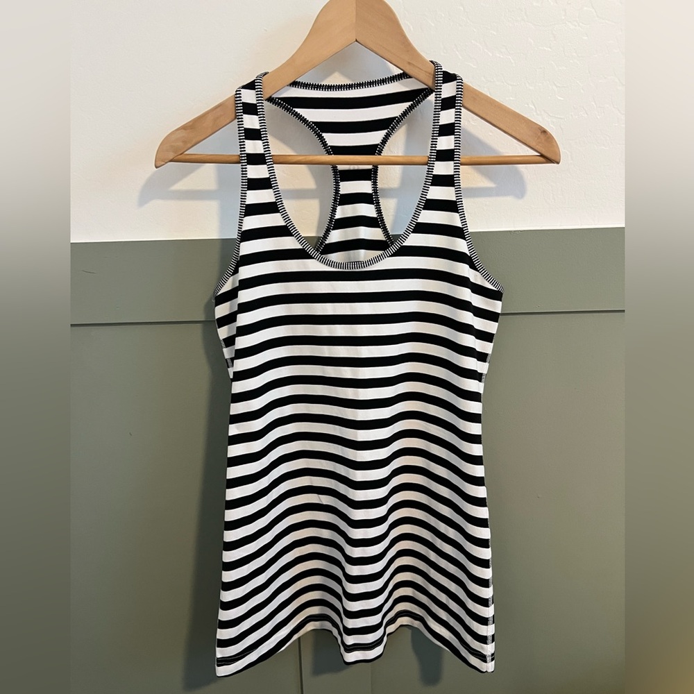 Lululemon Striped Black and White Women's Tank Top